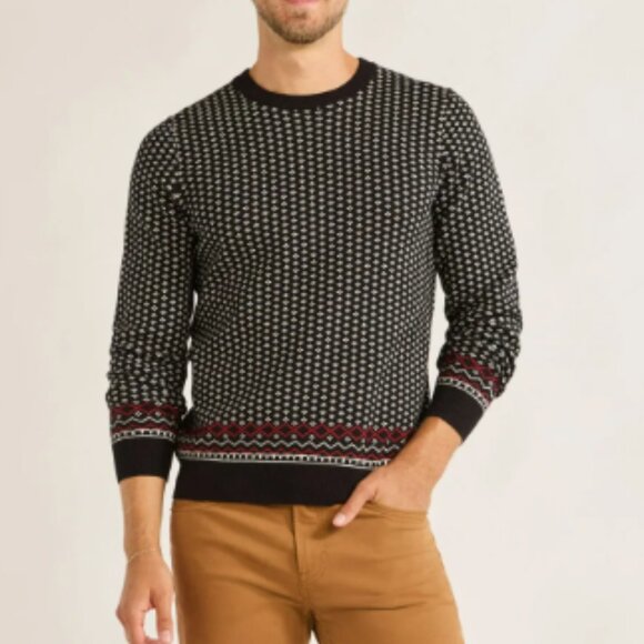 Free Assembly Men's Nordic Stitch Crewneck Sweater Size Large - Picture 4 of 5
